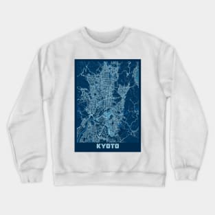 Kyoto - Japan Peace City Map Crewneck Sweatshirt